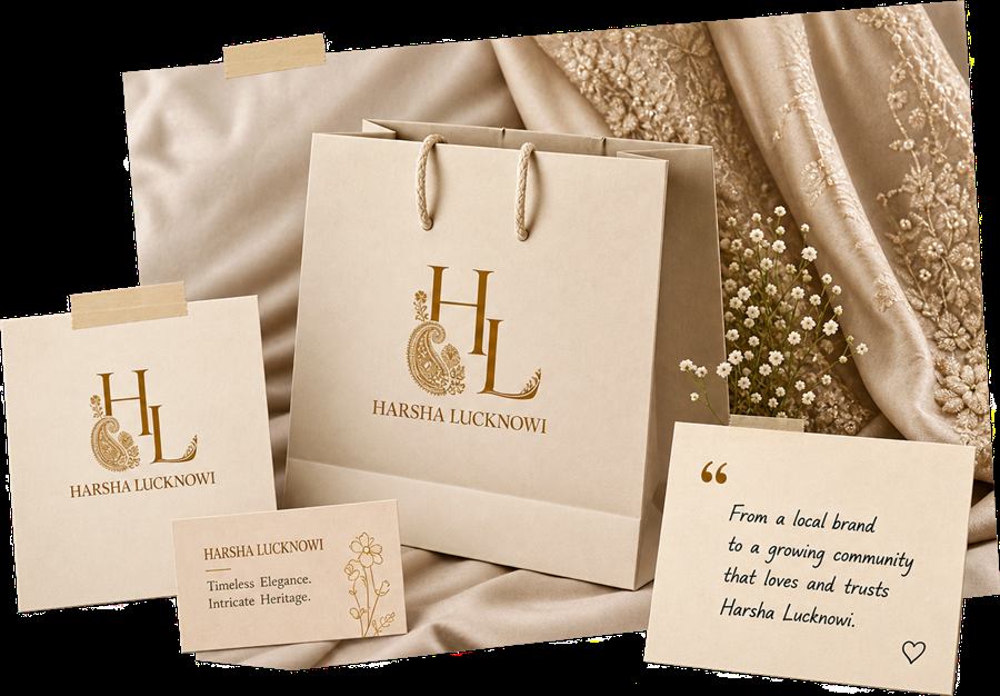 HarshaLucknowi Brand Collage
