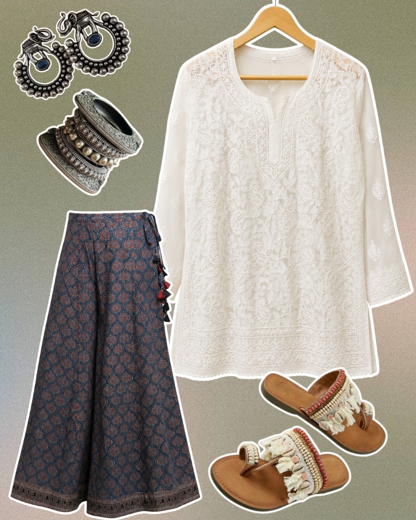 Chikankari Outfit Styling Poster